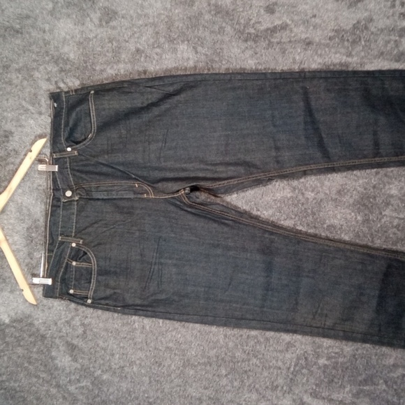 Levi's Blue Straight Jeans Classic Style Dark Blue Mens Size 42 - Picture 2 of 10